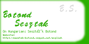 botond sesztak business card
